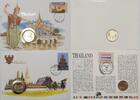 Thailand 1, 5 Baht Münze und Briefmarke Numisbrief, 2 Stück lot -