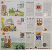 Japan, Kampuchea, Bhutan 10 Sen, 5 Riels, 10 Chetrum Münze und Briefmarke Numisbrief, 3 Stück lot -