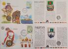 Bangladesch, Pakistan 25 Paise, 10 Paisa Münze und Briefmarke Numisbrief, 2 Stück lot -