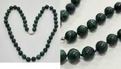 Antikschmuck Malachit Collier Kette Malachitcollier Malachitschmuck Perlencollier mit normalen Gebrauchsspuren