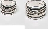 Silberschmuck 925er Silber Silberring, Asymmetrisch gestalteter Ring -