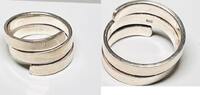 Silberschmuck 925er Silber Zweifachspiralring aus Silber, Silberring -