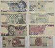 Polen 10, 1000, 5000, 10000 Zloty Banknote 4 Stück -