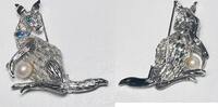  Modeschmuck Vintage K&auml;nguru Brosche mit Perle getragen und befindet sic... 18,00 EUR  Excl. 6,00 EUR Verzending