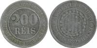 Brasilien, 200 Reis, 1889, Republik, *501* s-ss 5,00 EUR  Excl. 10,00 EUR Verzending