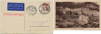 Briefmarken Zeppelin 1929 Dt. Reich Fahrt nach Dübendorf Bordpost Leysin AK Si 45 / -