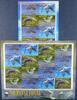 Briefmarken Montserrat 2010 WWF Reddish Egret Kraniche Vögel 1524-1527 Kleinbögen (2) MNH -