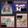 Briefmarken Trinidad & Tobago Weihnachten Aufdrucke Freimarken Provisorien MNH -