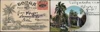 Briefmarken Tonga 1906 Bildpostkarte in Farbe Ganzsache Haamonga Tor Kiel / 823 -
