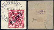 Briefmarken Karolinen Michel 3 I ° Ponape 27/6/00 Luxus-Briefstück Gepr Steuer VÖB / 1 -