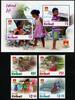Briefmarken Kiribati 2021 Inselleben Island Life Kinder Frauen Boot Insulaner Wappen MNH -