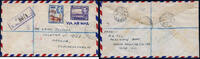 Briefmarken Fidschi Fiji Reko-Brief Vulkan Volcano Suva Prag Tschechoslowakei / 800 -