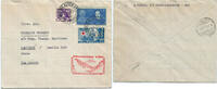 Briefmarken Brasilien 1935 FFC Erstflugbrief Condor Rio Montevideo Santiago Chile / -