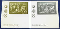 Briefmarken Mongolei Mongolia 1993 Hund Katze Hase Dog Block 224-225 Probedrucke MNH / 51 -