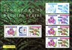 Briefmarken Singapur Singapore Orchideen Blumen Blüten Proof Sheet Block 36 MNH M€ 280 -