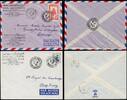 Briefmarken Kambodscha Khmere Erstflugbriefe Phnom Penh > Siemreap & Stung-Treng 13 -
