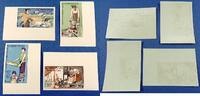 Briefmarken Laos 1957 Reisanbau Rice Agriculture 66-69 U Imperforate Ungezähnt MNH / 117 -