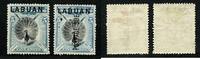 Briefmarken Labuan 1900-1901 Argusfasan Vögel Argus Pheasant 95 + P4 Ungebraucht Mint/ 389 -