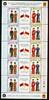Briefmarken Mongolei Mongolia Trachten China Flaggen Brauchtum Folklore Kleinbogen MNH -