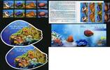 Briefmarken Vietnam Meerestiere Nautilus Shell 3762-3765 A/B Block 174 + Markenheft MNH -