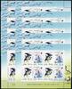 Briefmarken 10x Russland Russia 2002 Vögel Birds Joint Issue Kasachstan KB 1008-09 MNH -
