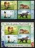 Briefmarken Kirgisien Kyrgyzstan Katzen Hunde Cats Dogs Haustiere MNH -