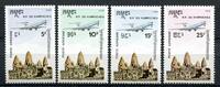 Briefmarken Kambodscha Cambodia 1986 Freimarken Tempel Angkor Ruinen Geschichte 737-740 MNH -