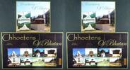 Briefmarken Bhutan 2014 Tempel Architektur Religion Stupas 2710-2717 Block MNH -