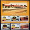 Briefmarken Laos Lao 2009 Eisenbahn Brücke Trains Railways Bridge 2116-2118 Block MNH -
