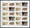 Briefmarken Nepal Gemälde Fresken Paintings Höhlenmalerei Kunst 1040-43 Kleinbogen MNH -