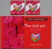 Briefmarken Vietnam 2024 Herz Grußmarke Liebe Heart Love Greetings A/B + Markenheft MNH -