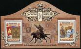 Briefmarken Mongolei Mongolia 90 Jahre Briefmarken Stamp Anniversary Reiter Block MNH -