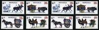 Briefmarken Mongolei Mongolia Transport Rentiere Pferd Ochse Kamelkarren 3996-3999 MNH -