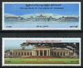 Briefmarken Myanmar Burma 2011 Neue Regierung Politik Architektur Politics 395-396 MNH -