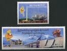 Briefmarken Myanmar Burma 2012 63 Jahre Unabhängigkeit Architektur Politik 397-398 MNH -