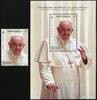 Briefmarken Mongolei 2023 Papst Franziskus Vatikan Religion Pope Francis Reise MNH -