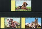 Briefmarken Tadschikistan Tajikistan 2014 Hunde Bulldogge Schäferhund Bracke 677-679 A MNH -