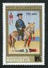 Briefmarken Mongolei 2021 Reiter Aufdruck Folklore Trachten Pferd Jubiläum Manlaibaatar MNH -