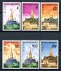 Briefmarken Laos 1976 Tempel Hist. Architektur Temples Architecture 442-447 A Postfrisch MNH -