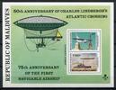 Briefmarken Malediven Maldive Lindbergh Flugzeug Zeppelin Block 47 Postfrisch MNH -