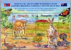 Briefmarken Mongolei Mongolia 2022 Diplomatische Beziehungen Australien Tiere Berg Block MNH -