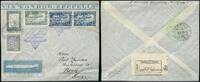 Briefmarken 1431 Zeppelin Paraguay 1933 8. SAF Reko-Brief Sapucai Bern Schweiz Si 237 /
