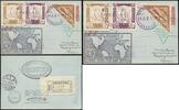Briefmarken 1492 Zeppelin Paraguay 1932 7. SAF Reko-Postkarte MiF Hamburg Si 188 /