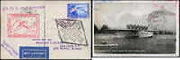 Briefmarken  Dt. Reich 1931 DO-X 1. Überseeflug Bordpost NY Wasserschaden Harms 24 c DOX/1004