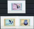 Briefmarken Raumfahrt Space 1969 Ajman Mondlandung Moon Landing 466-468 Blocks MNH / 847 -