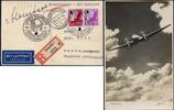 Briefmarken Dt. Reich 1937 Reko-AK Gordon Bennett Chemnitz Blomberg Pilot Unterschrift /1015 -