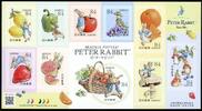 Briefmarken Japan 2021 Peter Rabbit Kinderbücher Beatrix Potter Illustrationen Obst MNH   