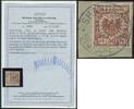 Briefmarken 1899 DP China Michel M 50 d Briefstück ° Shanghai a Attest BPP Steuer €12000/ 82