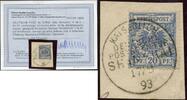Briefmarken 1892 DP China Vorläufer V 48 bb Briefstück Kabinett Befund Jäschke BPP RAR / 9