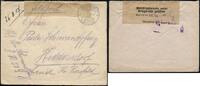 Briefmarken 1917 Dt. Militärmission Türkei Feldpostbrief Damaskus Homs nach Heddersdorf / 11
